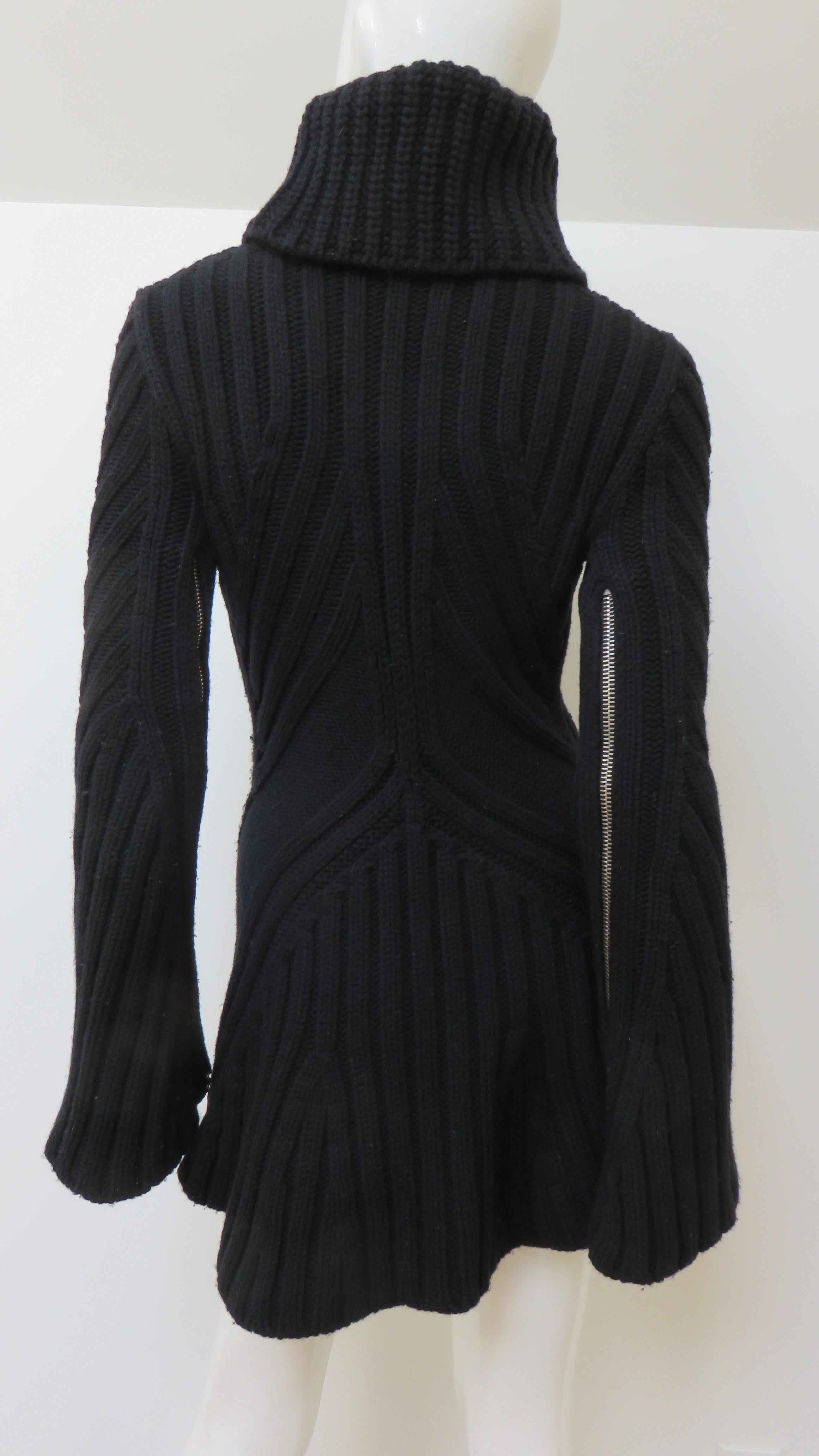 Alexander McQueen Turtleneck Sweater with Zippers 5