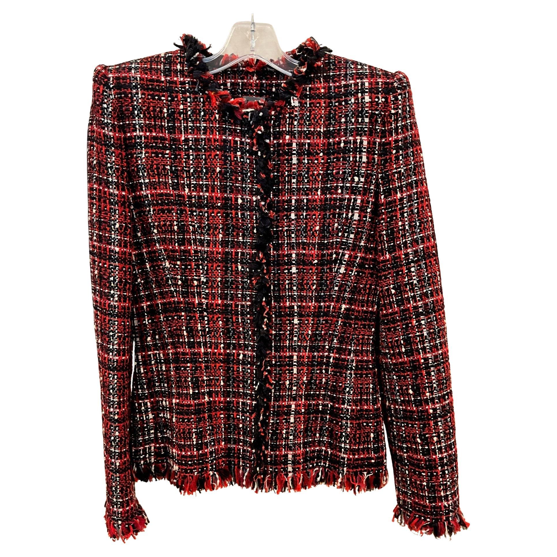 Alexander McQueen Tweed Jacket with Fringe Detail For Sale