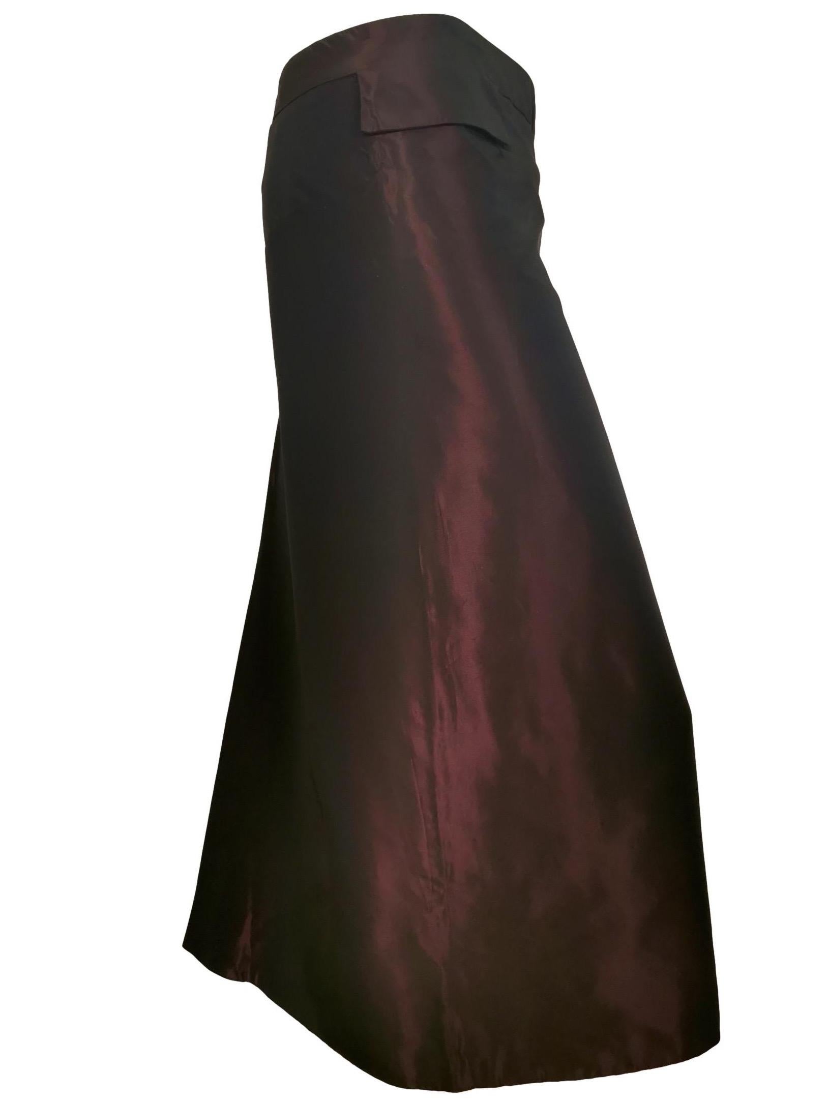 Alexander McQueen Two Tone Kick Pleat Fitted Skirt 1996 For Sale 10