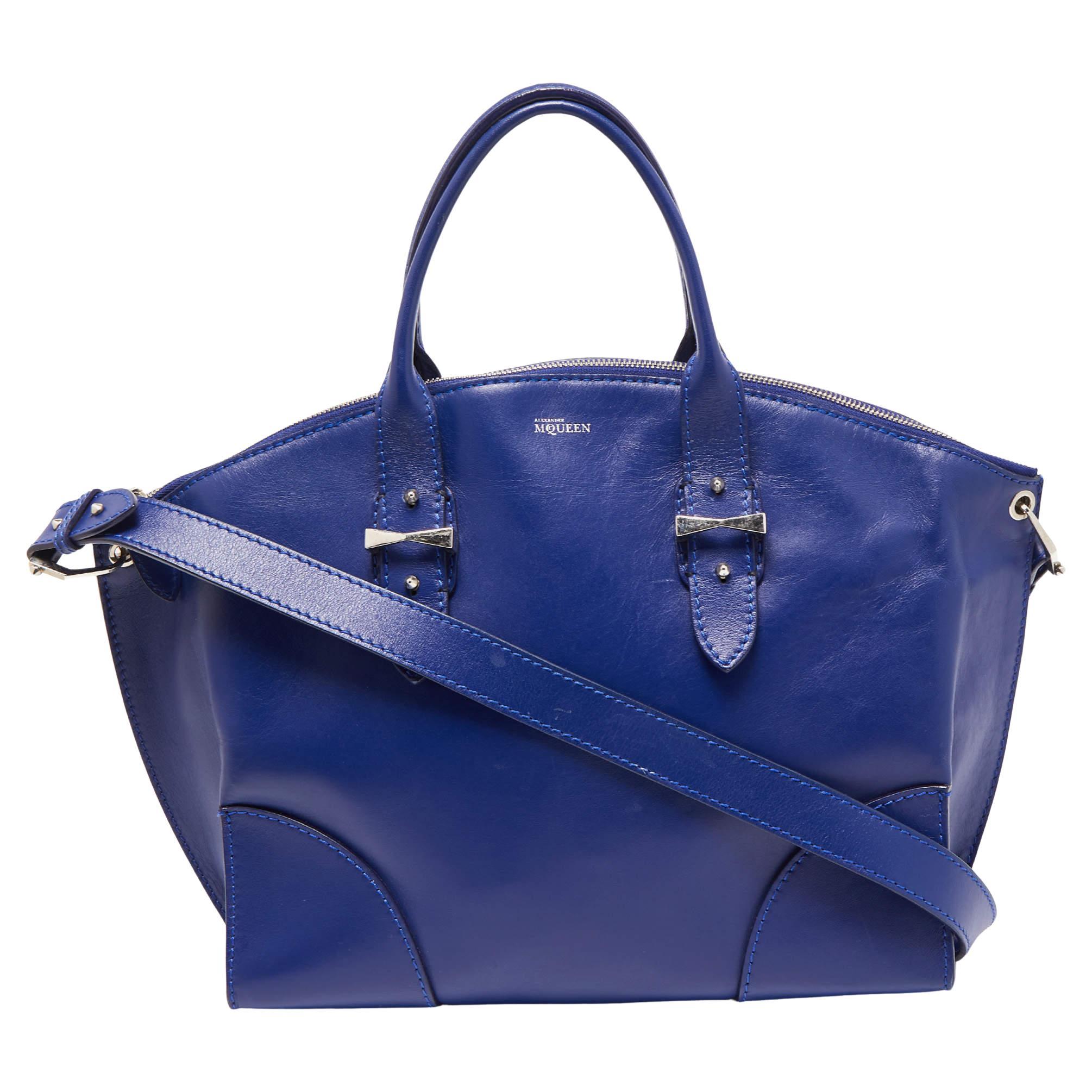 Alexander McQueen Ultramarine Leather Legend Satchel