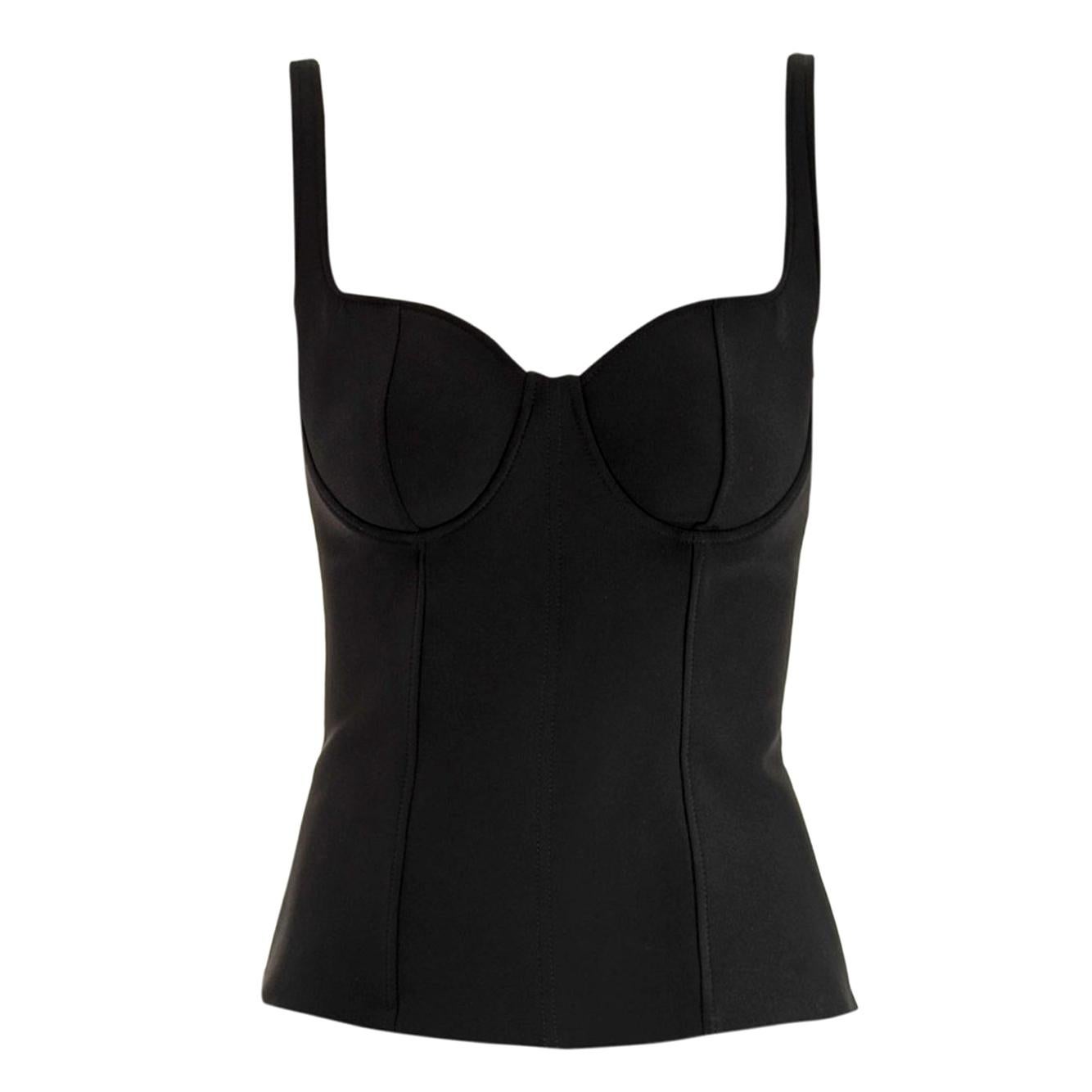 Alexander McQueen Underwired Crepe Corset Top 