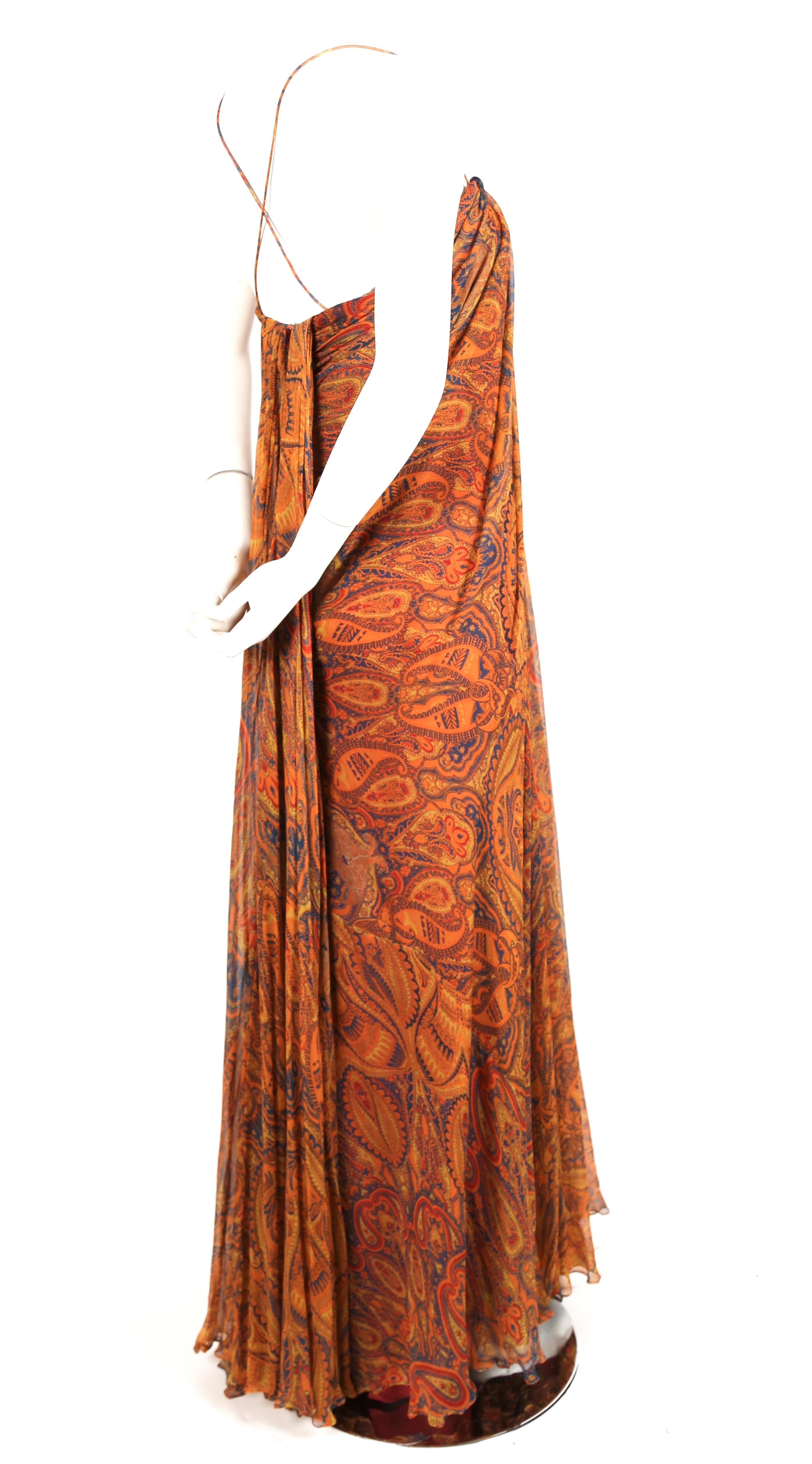 Alexander McQueen Unworn paisley silk chiffon strapless dress, 2009 In Excellent Condition In San Fransisco, CA