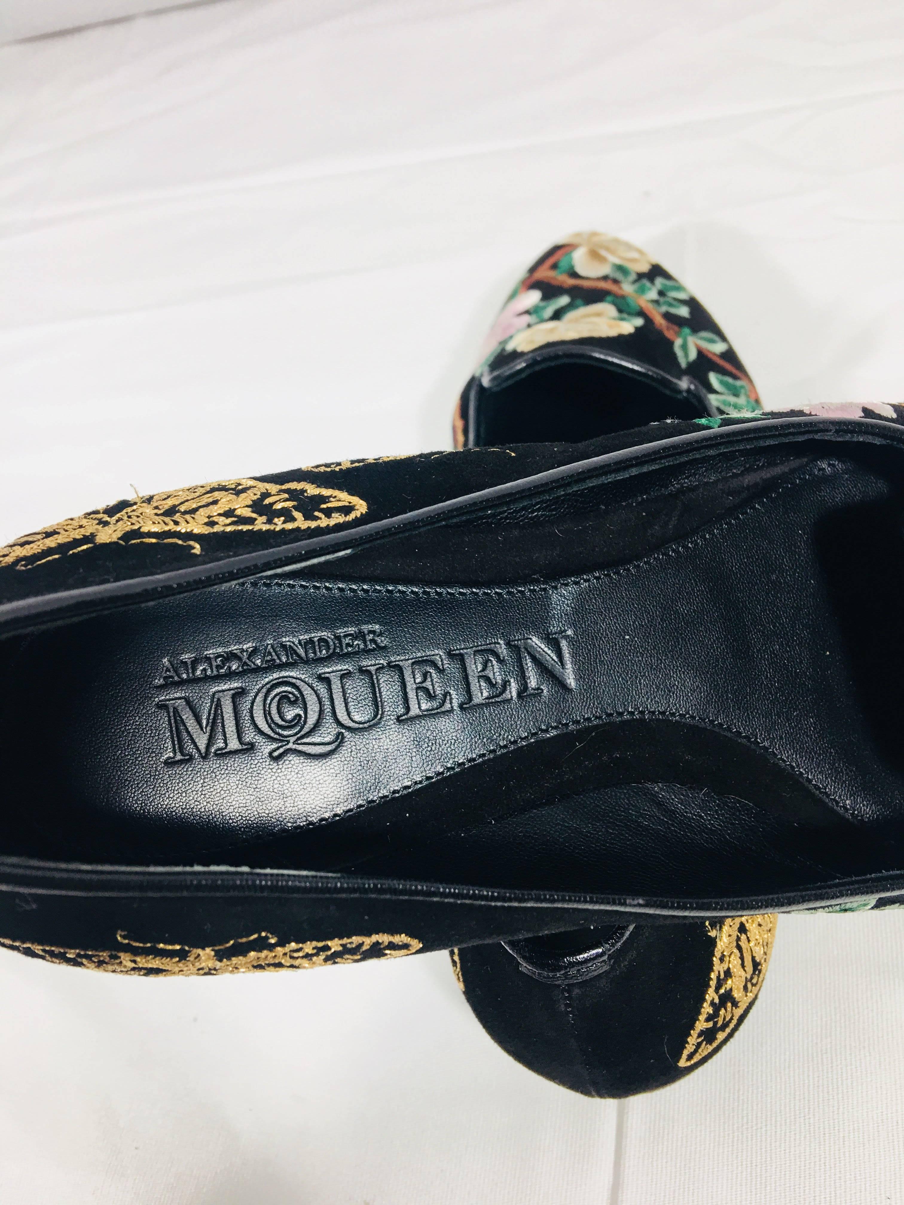 Alexander McQueen Velvet Loafers 3