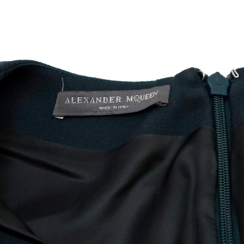 Women's Alexander McQueen Velvet Panelled Midi Dress - Size Small For Sale