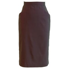 Alexander McQueen Vintage 1990s Grayish Red Pencil Skirt