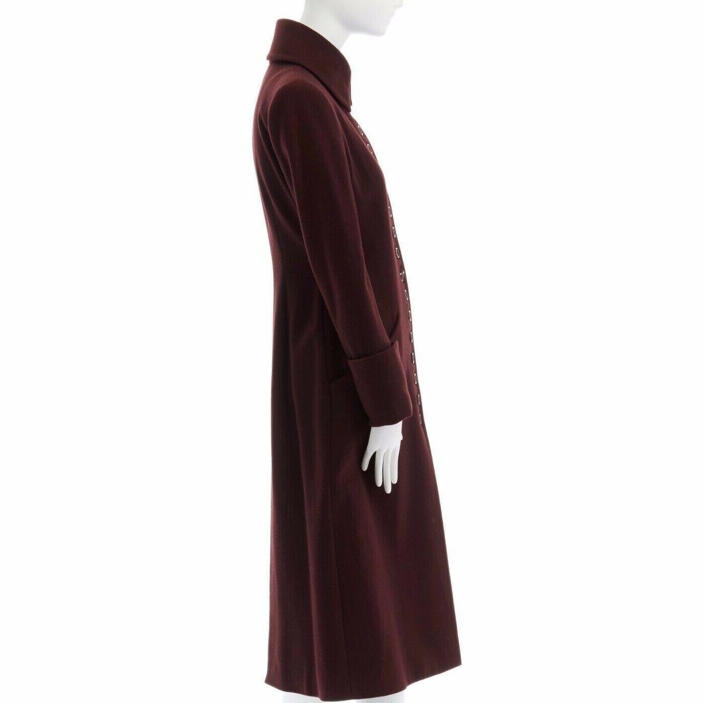 Women's ALEXANDER MCQUEEN Vintage AW98 Joan red wool victorian button down coat IT40 S