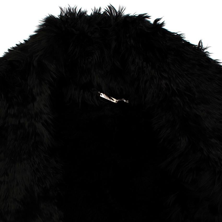 Giacca vintage in pelle scamosciata e pelliccia di capra di Alexander McQueen In condizioni ottime in vendita a London, GB
