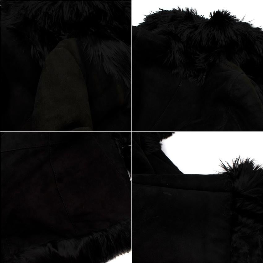 Giacca vintage in pelle scamosciata e pelliccia di capra di Alexander McQueen in vendita 4