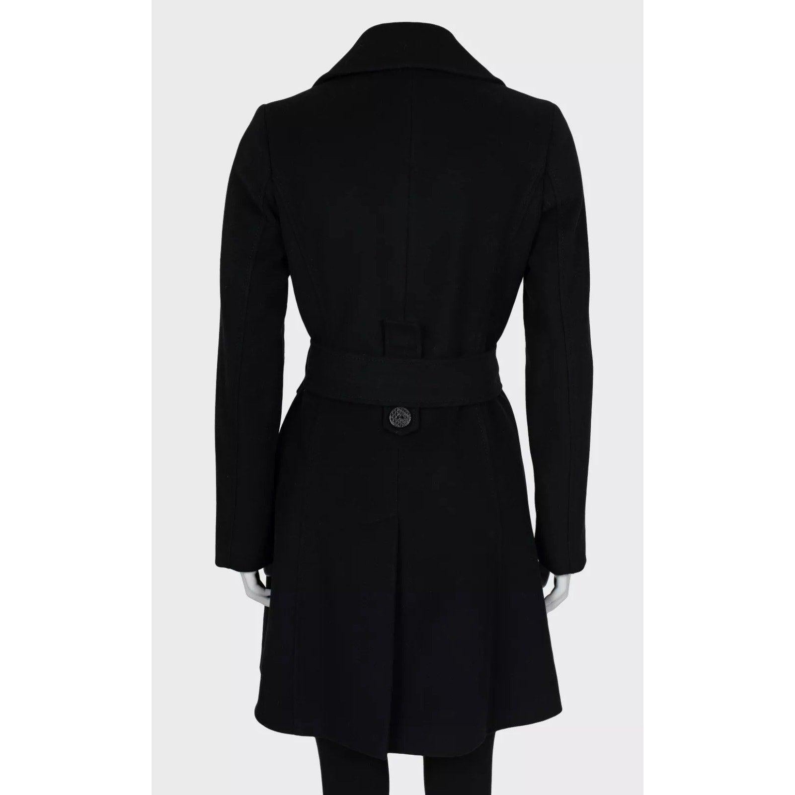 Nero Alexander McQueen Cappotto vintage in lana nera - Taglia S / IT40 in vendita