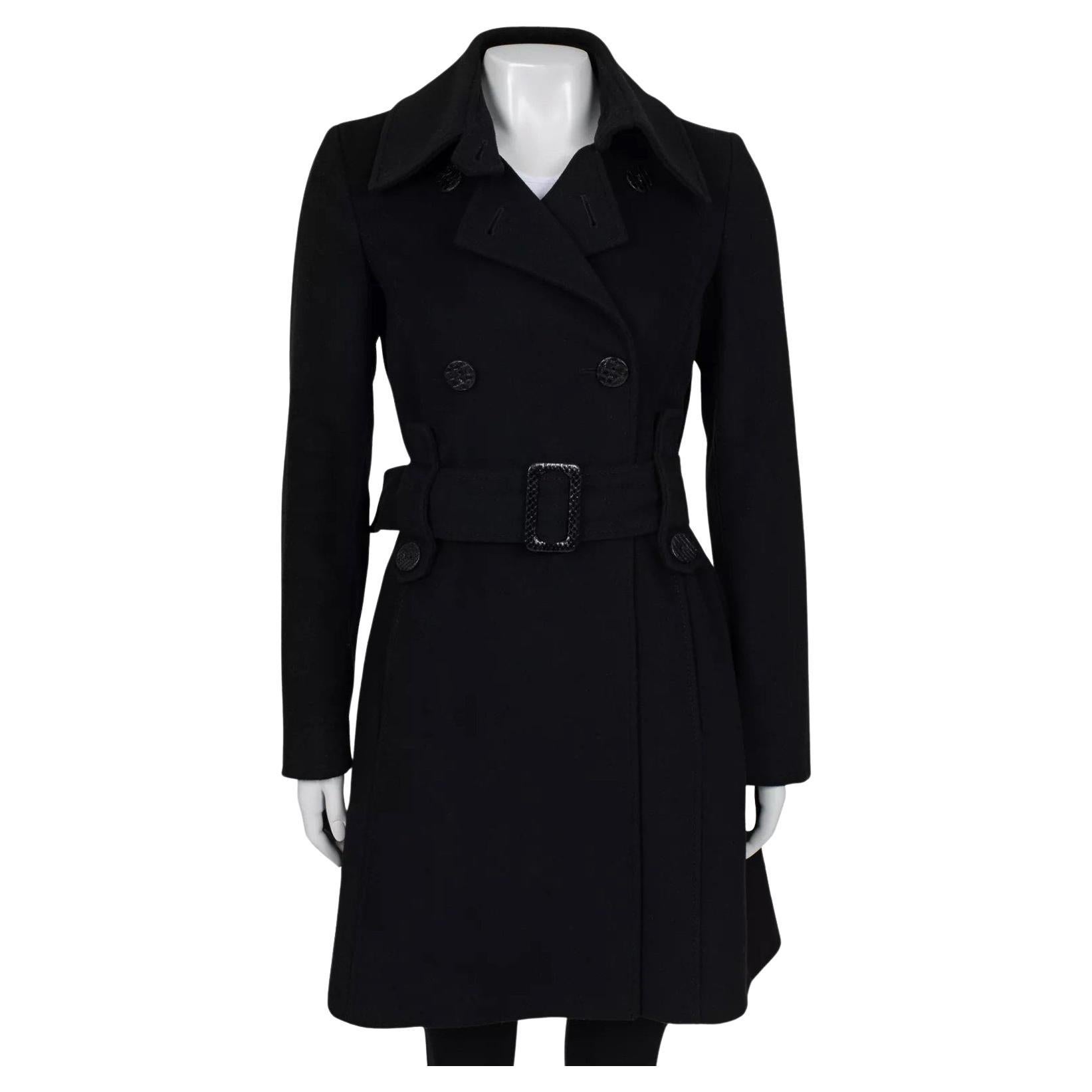 Alexander McQueen Vintage Black Wool Coat - Size S / IT40