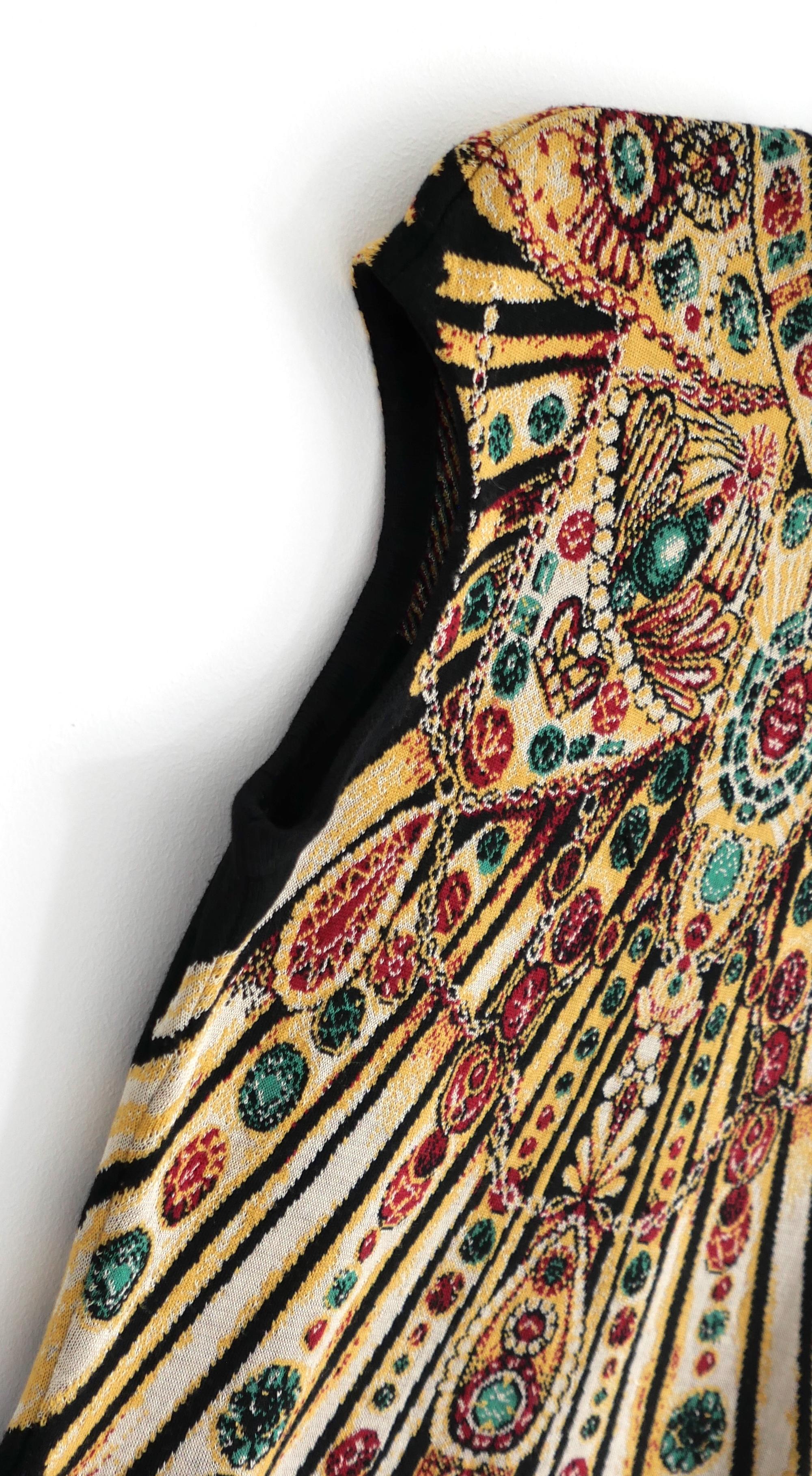 Alexander McQueen - Robe en maille intarsia avec bijou vintage Excellent état - En vente à London, GB