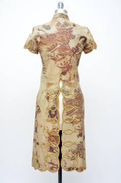 Alexander McQueen Vintage "Map" Leather Coat  40