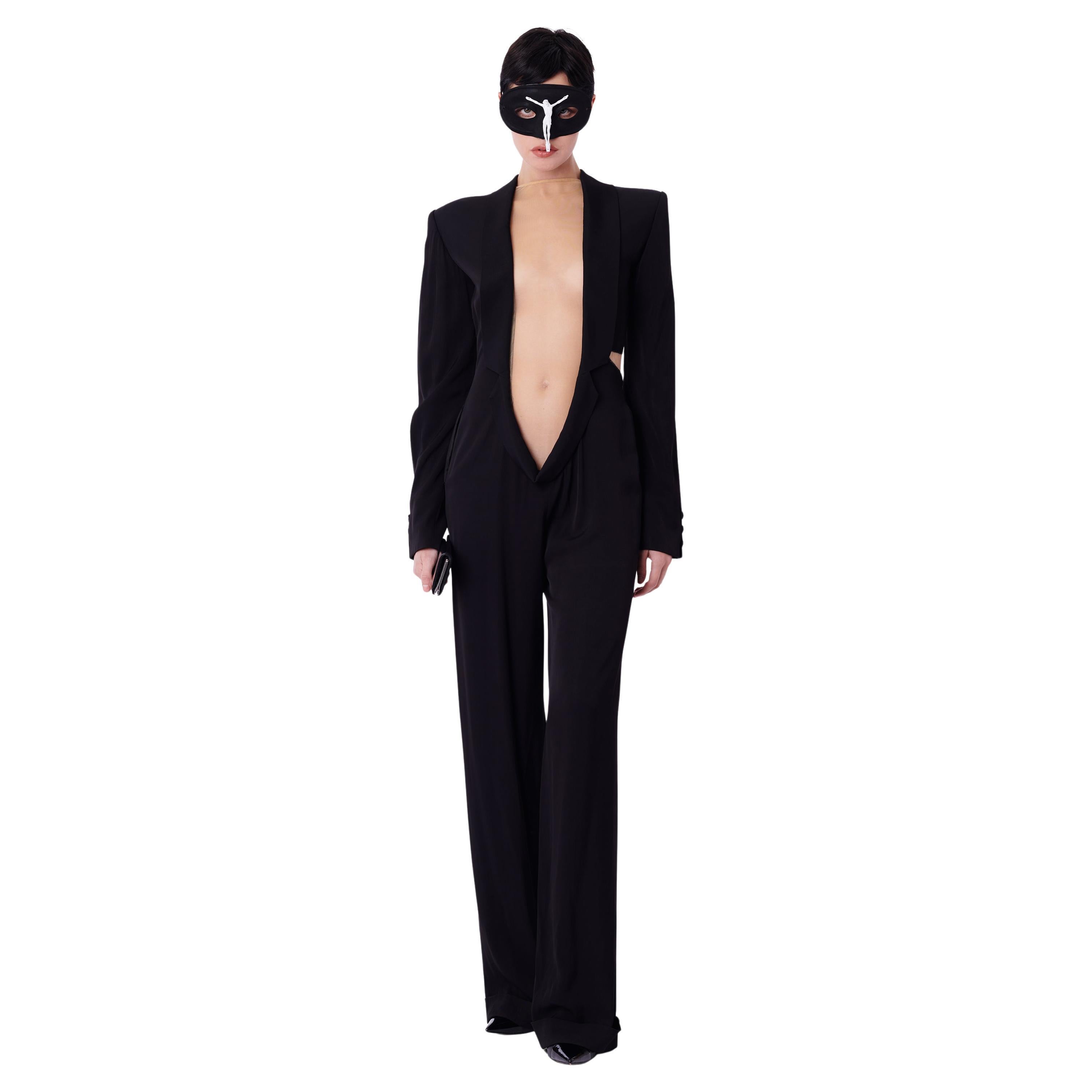 Alexander McQueen Vintage S/S 1997 'La Poupée' Runway Black Jumpsuit