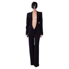 Alexander McQueen Vintage S/S 1997 'La Poupée' Laufsteg Schwarzer Jumpsuit