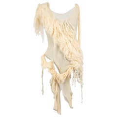 Alexander McQueen Vintage S/S 2003 Ecru Silk Top Size M