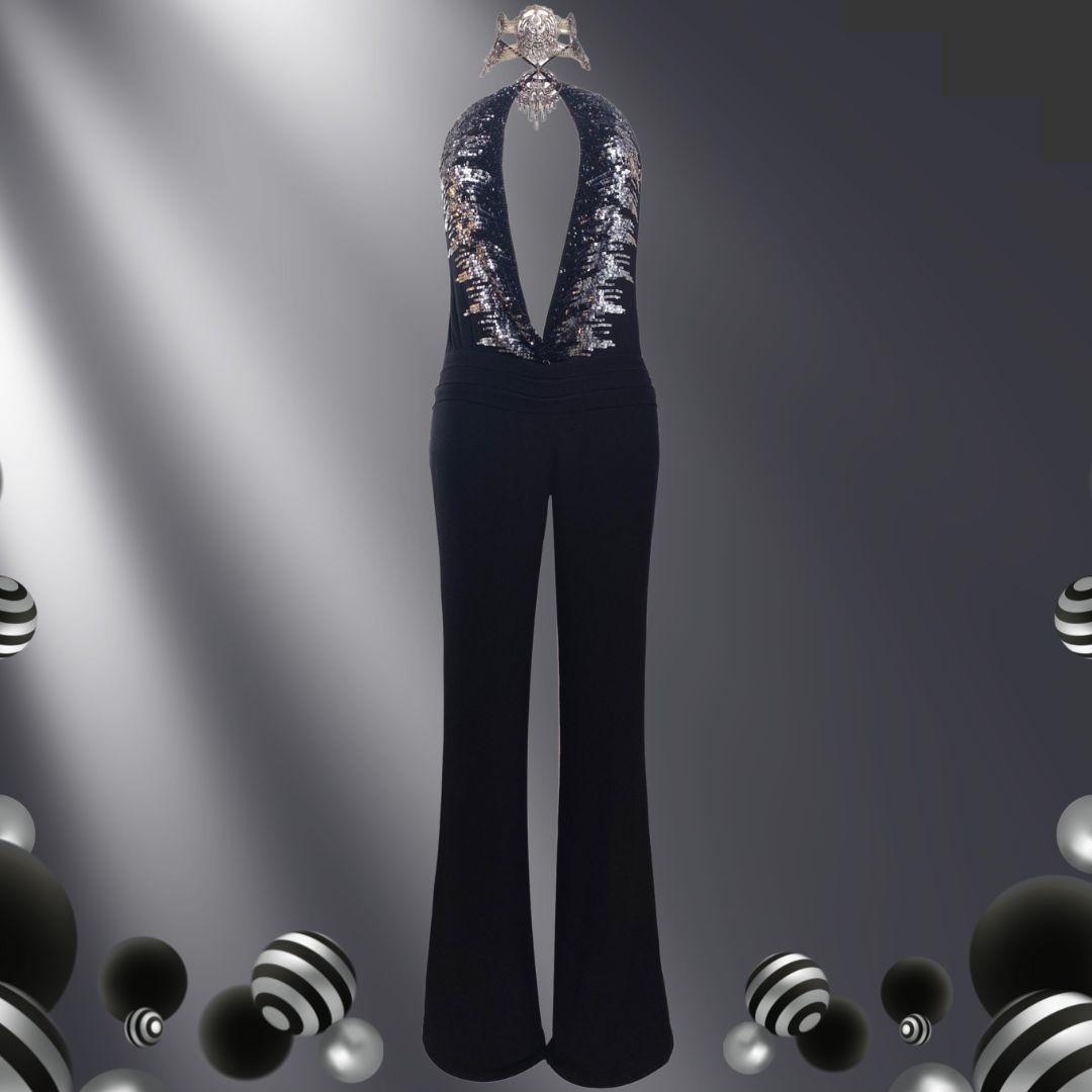 Alexander McQueen Vintage Sequin Embellished Jumpsuit Fall/Winter 2003 Sz 38IT
Jumpsuit is pictured with a Christian Dior Fall 1999 necklace not included.