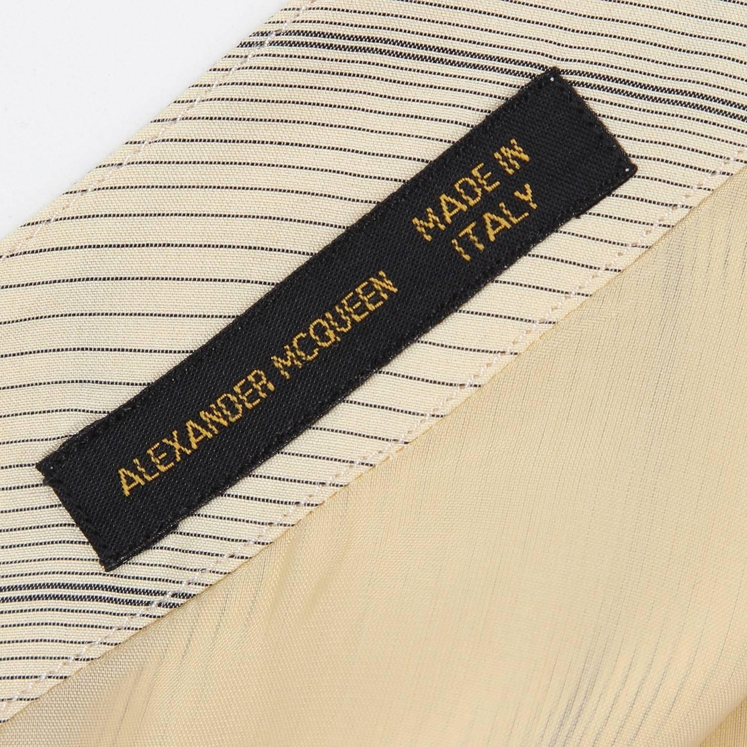 White Alexander McQueen Vintage Silk Top, 2000s