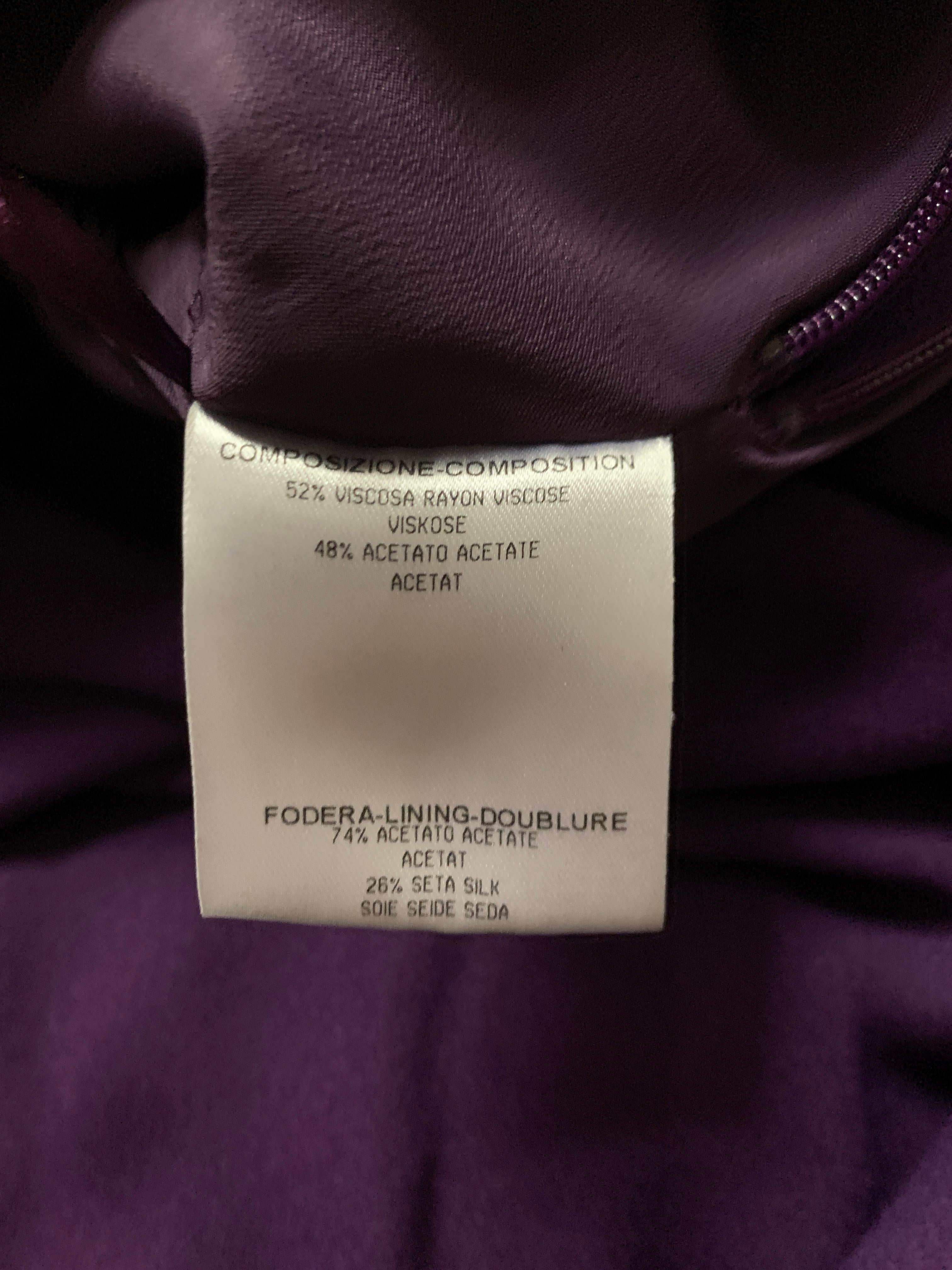 Women's Alexander McQueen 2010 Violet Purple Cape Back Gown