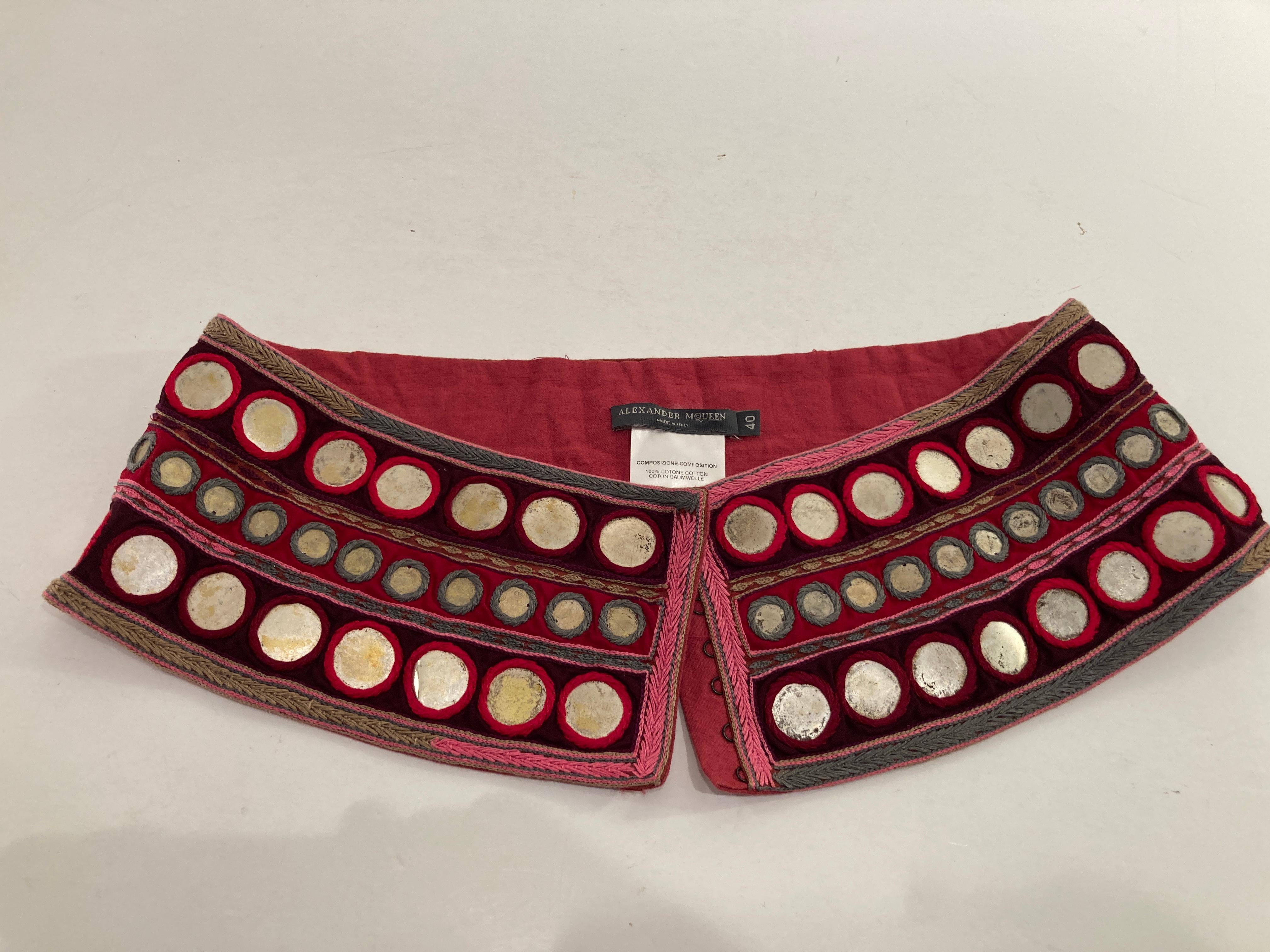 Alexander McQueen Waist Belt Cotton Embroidered India Inspired For Sale 3