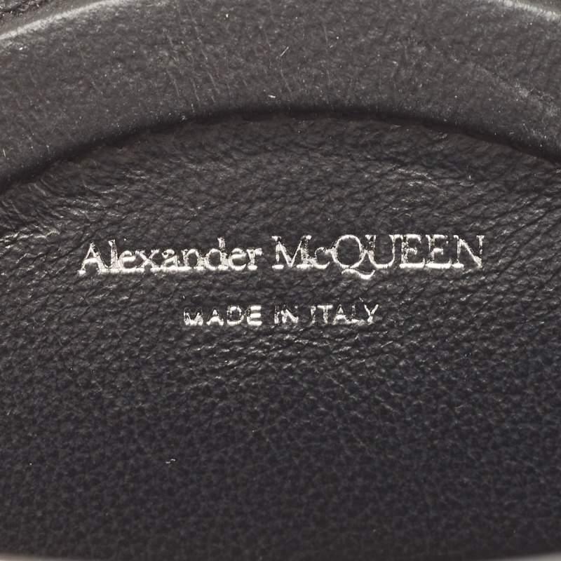 Alexander McQueen White/Black Leather Micro The Curve Bucket Bag 1