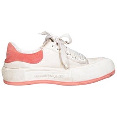 Alexander McQueen baskets à lacets en toile blanche taille IT 38