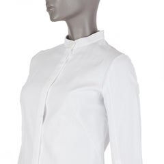 Alexander McQueen white cotton BOW EMBELLISHED CUFF Blouse Shirt S