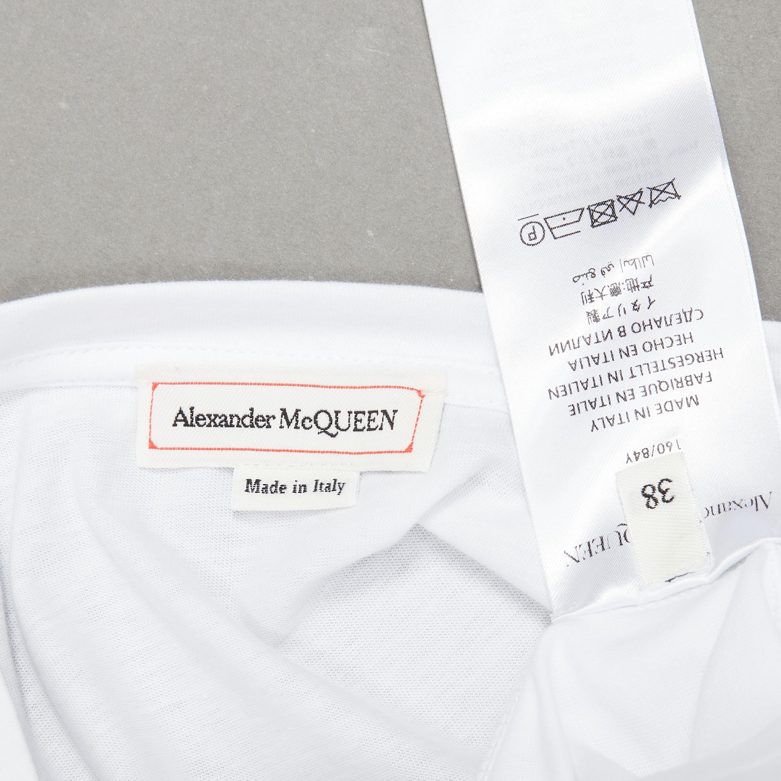 Alexander McQueen, tshirt in cotone bianco con maniche a sbuffo e spalla fredda IT38 XS in vendita 3