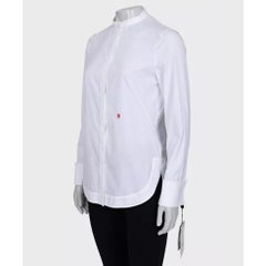 Alexander McQueen White Cotton Embroidered Logo Shirt - S