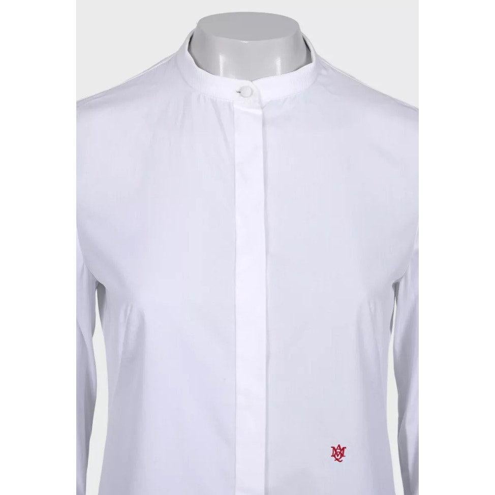 Alexander McQueen White - Camicia con logo ricamato in cotone - S. In condizioni ottime in vendita a Krakow, PL