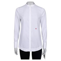 Alexander McQueen White Cotton Embroidered Logo Shirt - S