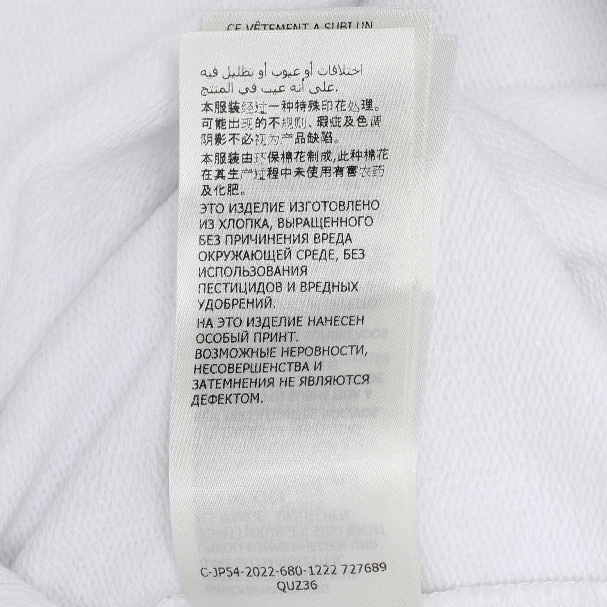 De los hombres Alexander McQueen Sudadera con capucha de manga corta de punto de algodón blanco con logotipo XS