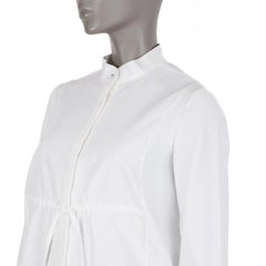 Alexander McQueen white cotton POPLIN MANDARIN COLLAR TUNIC Shirt 40 S