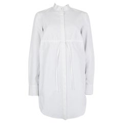 Alexander McQueen white cotton POPLIN MANDARIN COLLAR TUNIC Shirt 40 S