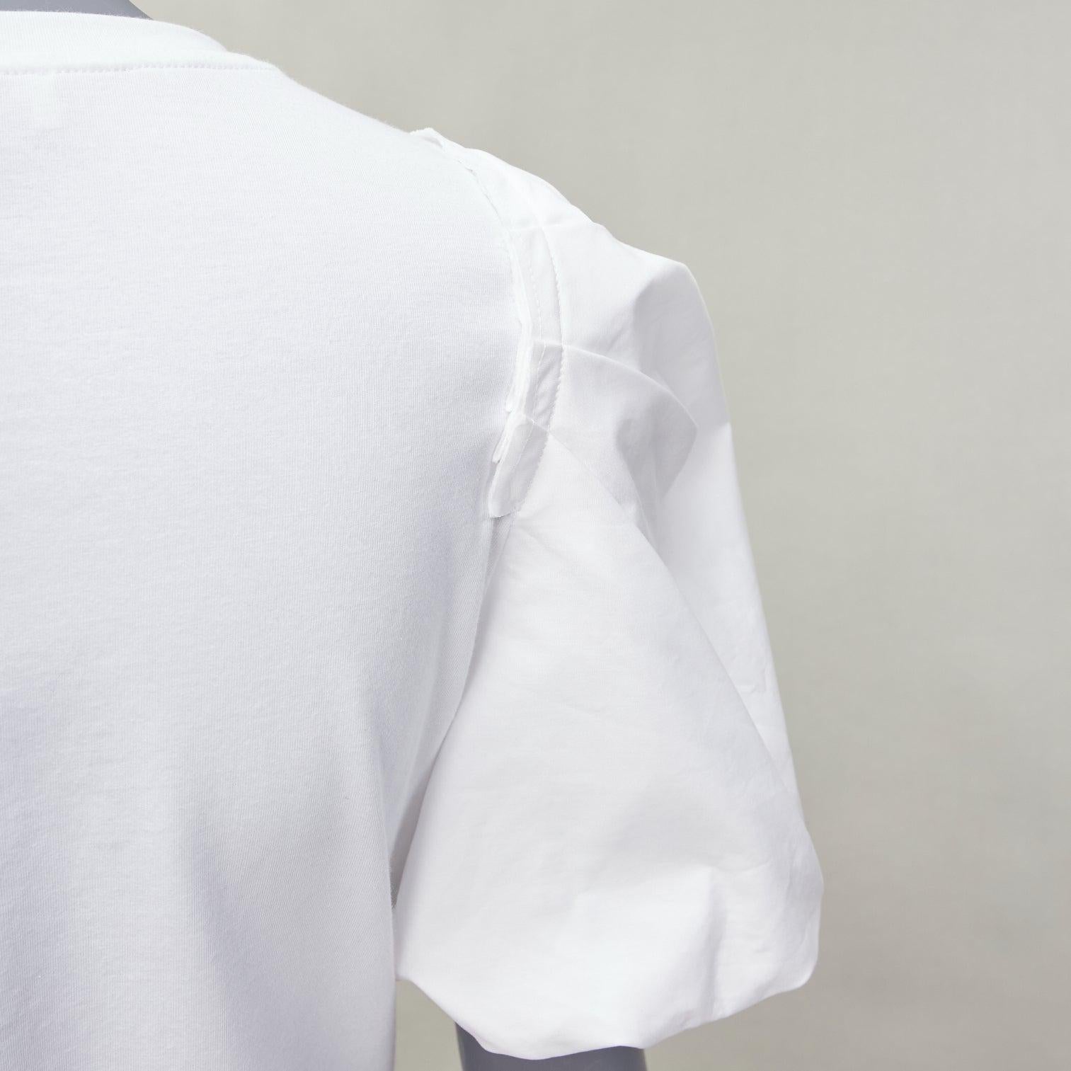 ALEXANDER MCQUEEN T-shirt blanc ajusté à manches courtes en coton blanc IT38 XS en vente 3