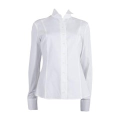 Alexander McQueen white cotton TUXEDO Button Up Shirt 44 L