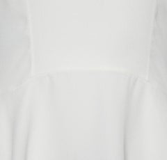 Alexander McQueen White Crepe Sleeveless Asymmetric Peplum Top M