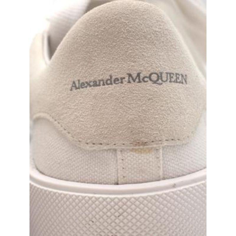 Alexander McQueen White Deck Lace Plimsoll Trainers For Sale 6