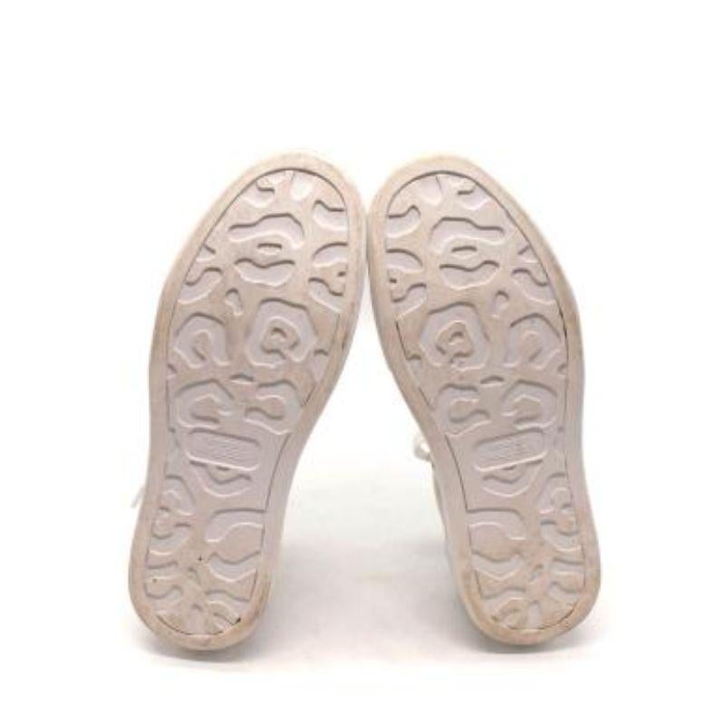 Alexander McQueen White Deck Lace Plimsoll Trainers For Sale 2