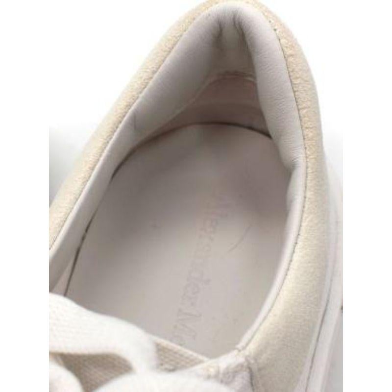 Alexander McQueen White Deck Lace Plimsoll Trainers For Sale 5