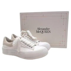 Alexander McQueen White Deck Lace Plimsoll Trainers