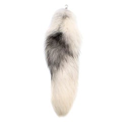 Alexander McQueen White Fox Fur Tail Charm