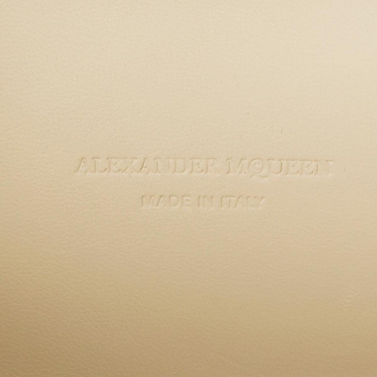 ALEXANDER MCQUEEN white gold SEQUIN CORWN SKULL Box Clutch Bag 3