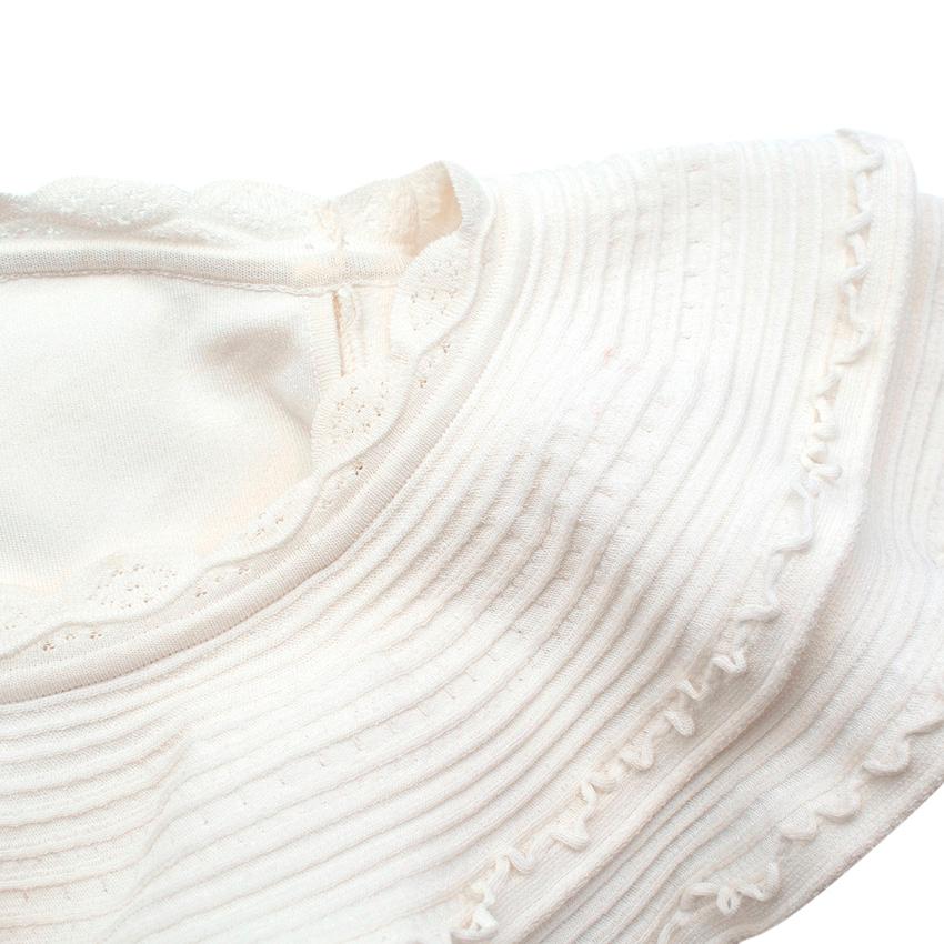 Women's Alexander McQueen White Knitted Bardot Top & Skirt For Sale