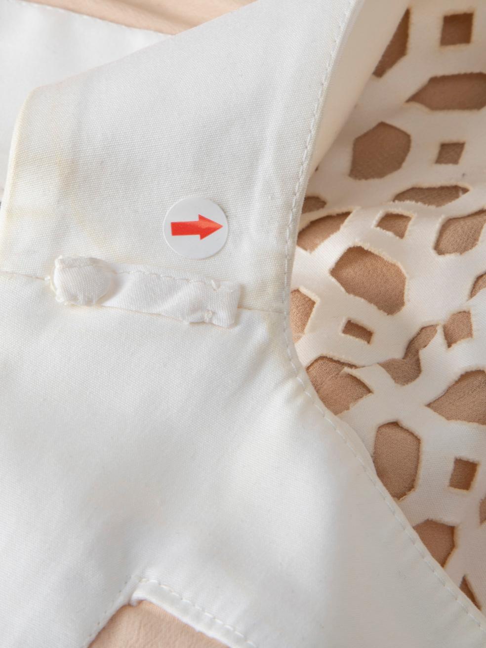 Alexander McQueen White Layered Laser-Cut Dress Size M For Sale 2