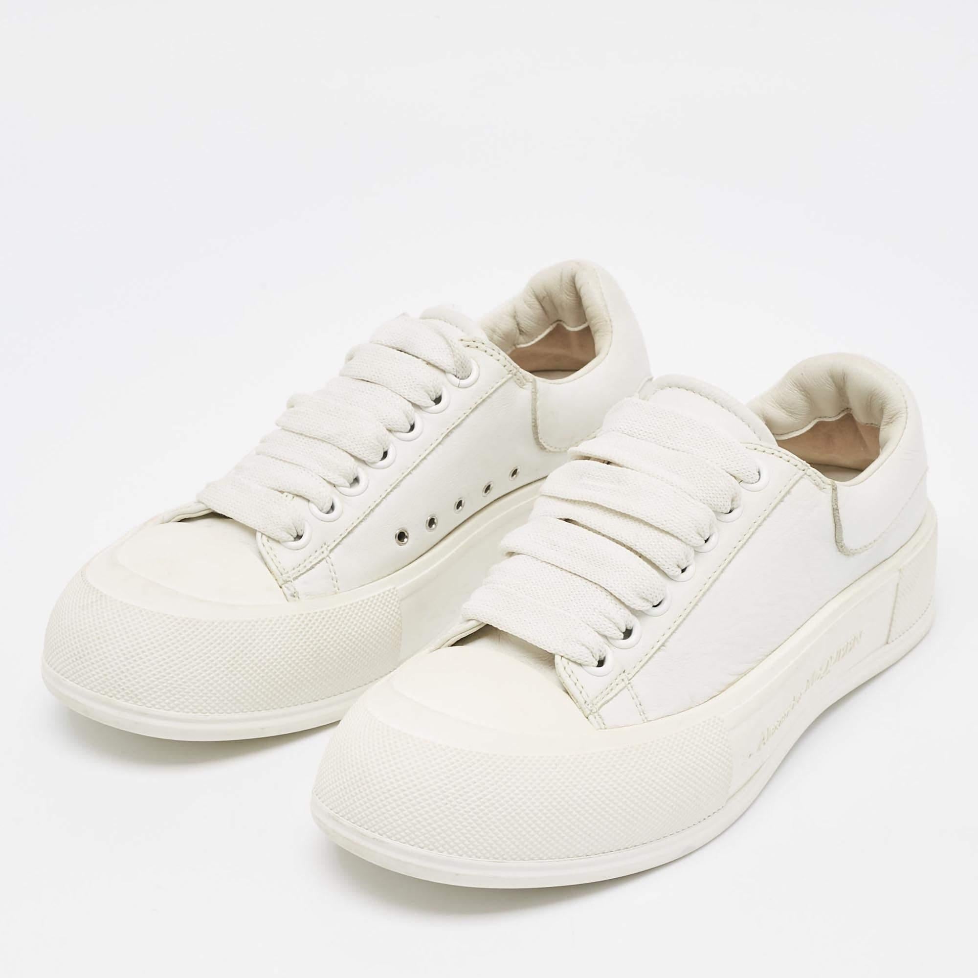 Elevate your footwear game with these Alexander McQueen sneakers. Combining high end aesthetics and unmatched comfort  these sneakers are a fine example of everyday luxury.