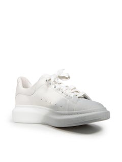 Alexander McQueen White Leather Ombré Oversize Trainers Size IT 42