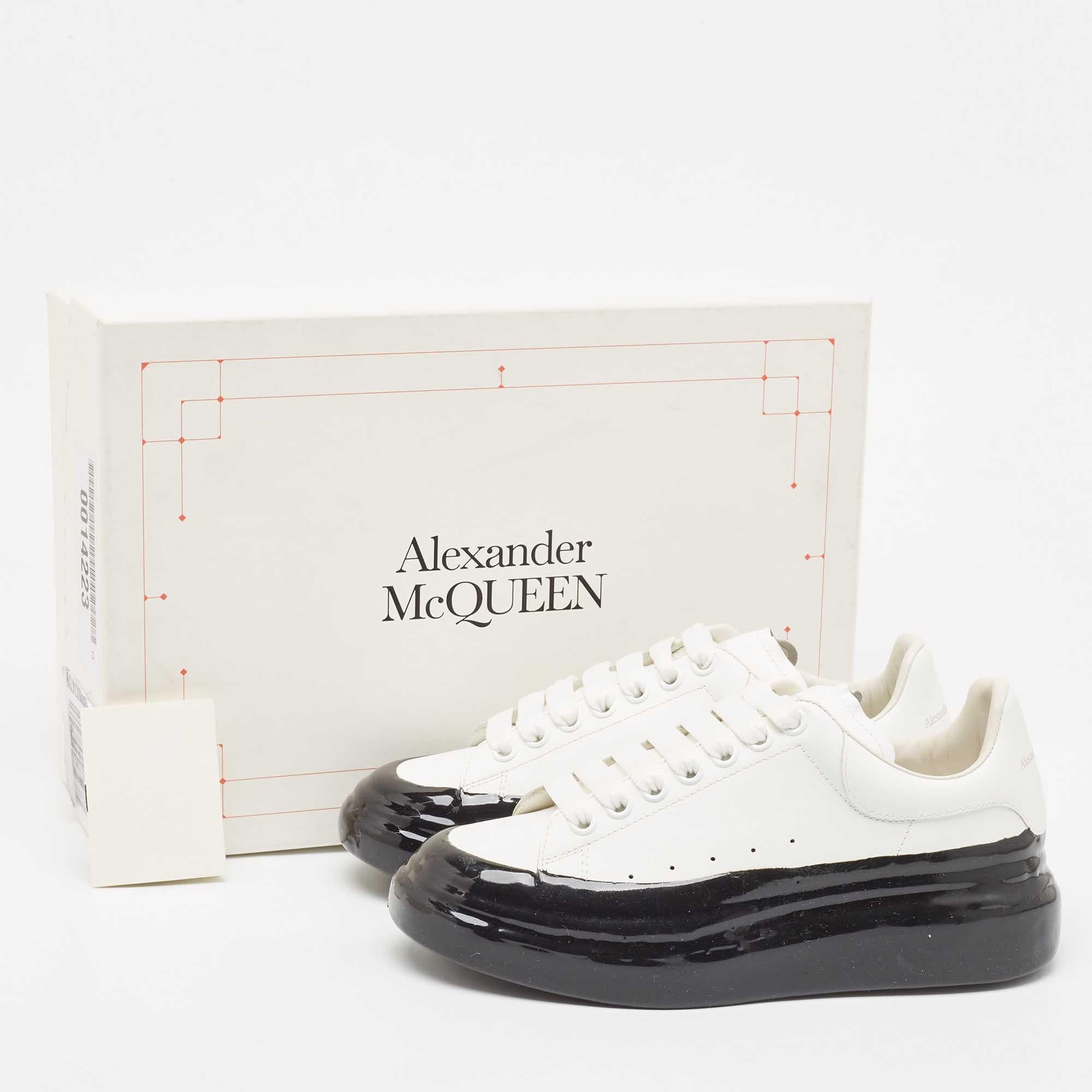 Alexander McQueen White Leather Oversized Low Top Sneakers Size 39 4