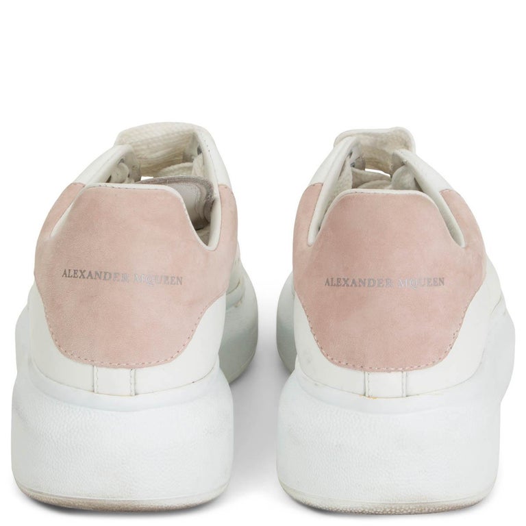 ALEXANDER MCQUEEN white leather OVERSIZED Sneakers Shoes 37.5 at 1stDibs