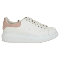 Used ALEXANDER MCQUEEN white leather OVERSIZED Sneakers Shoes 37.5