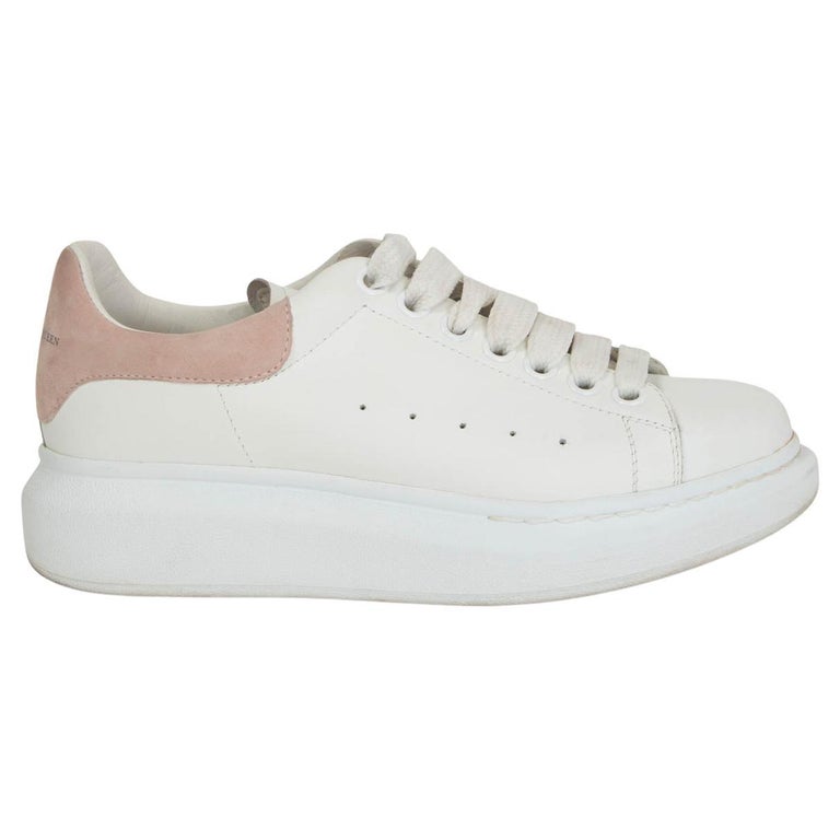 ALEXANDER MCQUEEN white leather OVERSIZED Sneakers Shoes 37.5 at 1stDibs | alexander  mcqueen 376814